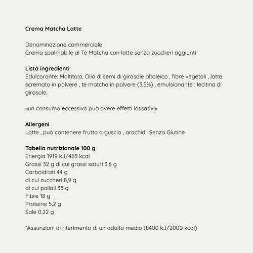 Crema Matcha Latte 5pz - 40gr