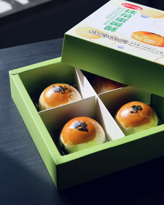 Egg Yolk Puff con Matcha | Dolce da Forno con Tuorlo d’Uovo e Tè Verde Giapponese - 240g (4 pezzi)