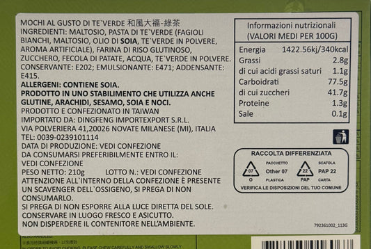 Mochi al Tè Verde - 210gr MatchaMo